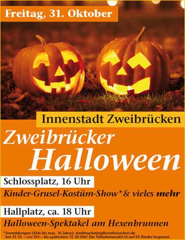 Mehr über den Artikel erfahren WILLKOMMEN zum Zweibrücker Halloween-Spektakel!
