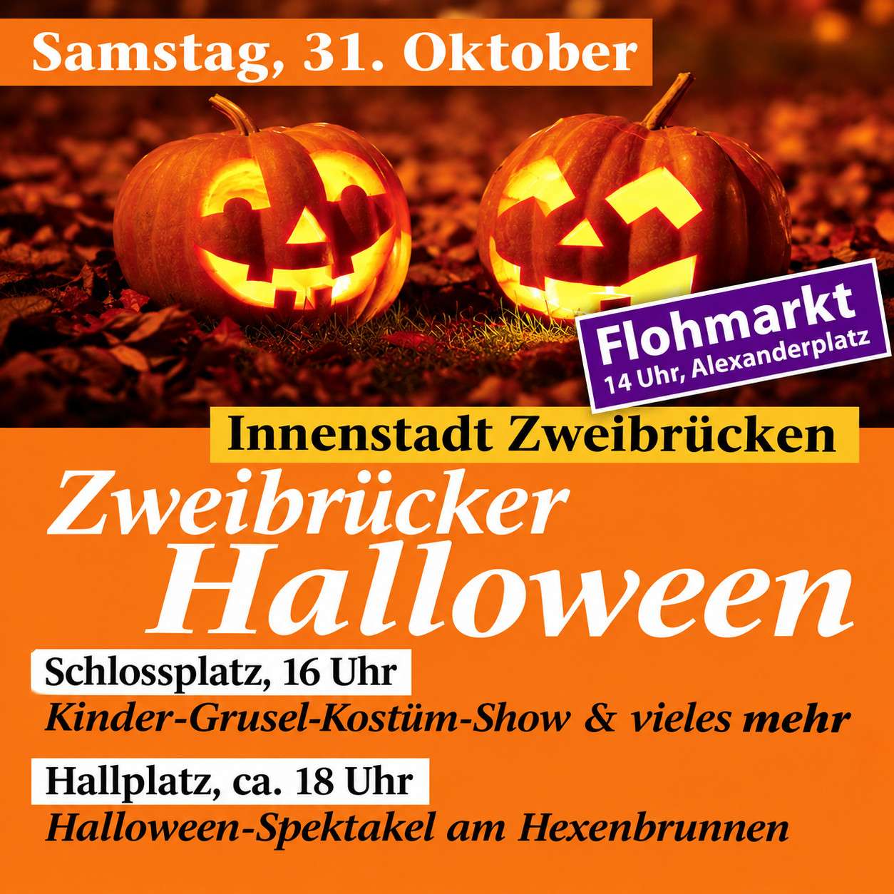 Mehr über den Artikel erfahren Zweibrücker Halloween 2026